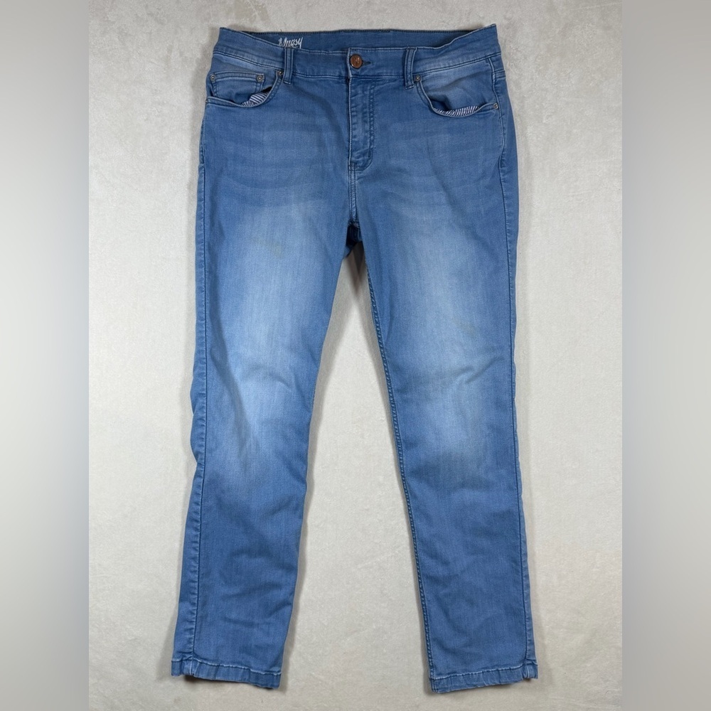 Men's Mugsy Jeans Size 32W Classic Stretch Athletic Fit Jeans in Light Blue